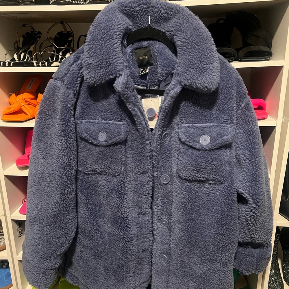Forever 21 Blue Teddy Jacket
